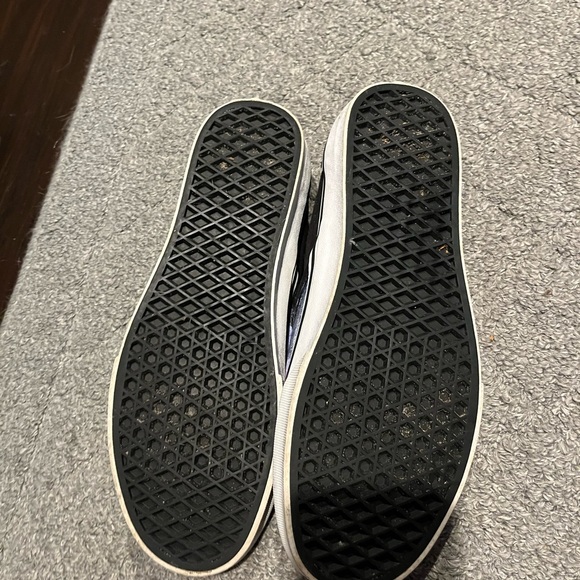 “ The Twilight Zone “Vans Black and Purple Artistic Slip-Ons. Hand painted. - Picture 6 of 7